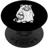 Halloween Ghost Lion Lover Spooky Gifts Leone Halloween Lover Spooky Ghost Spaventoso Leone Fantasma PopSockets PopGrip Adesivo