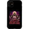 Halloween Glam Retro Vintage Comics Pop Custodia per iPhone 11 Ciclope Cook Sous Chef Ristorante Cibo Spettrale Spaventoso Uomo