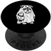 Halloween Schnauzer Dog Ghost Pet Owner Schnauzer - Schnauzer spaventoso per gli amanti dei cani, fantasma spettrale PopSockets PopGrip Adesivo