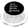 YO! Raw Fitness Eat Sleep Row Ripeti Canottaggio Allenatore Allenatore Rower Racing Team PopSockets PopGrip per MagSafe