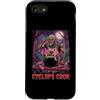 Halloween Glam Retro Vintage Comics Pop Custodia per iPhone SE (2020) / 7/8 Ciclope Cook Sous Chef Ristorante Cibo Spettrale Spaventoso Uomo