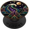 Geometric Sea Starry Night Designs Majestic Ocean Wave Art Deco Celeste PopSockets PopGrip Adesivo