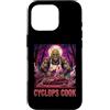 Halloween Glam Retro Vintage Comics Pop Custodia per iPhone 16 Pro Ciclope Cook Sous Chef Ristorante Cibo Spettrale Spaventoso Uomo