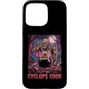 Halloween Glam Retro Vintage Comics Pop Custodia per iPhone 15 Pro Max Ciclope Cook Sous Chef Ristorante Cibo Spettrale Spaventoso Uomo