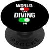 XASTY Scuba Diving Freediving Apnea Dive Immersioni subacquee sul mondo fuori apnea apnoe Dive Diver PopSockets PopGrip Adesivo
