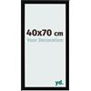 yd. Cornice 40x70 cm Nero Lucente - Cornice in MDF Bologna | Your Decoration, Vetro acrilico antiriflesso, Montaggio a parete, Adatta per foto, poster o puzzle, Made in Holland