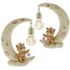PuntoCasaStore 1 pz Lampada LED Orsetto Rosa su Luna con Stelline 10x14 cm 2 Ass Bomboniera Nascita Battesimo