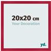 yd. Cornice 20x20 cm Rosso - Cornice in MDF Bologna | Your Decoration, Vetro acrilico antiriflesso, Montaggio a parete, Adatta per foto, poster o puzzle, Made in Holland