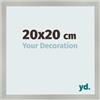 yd. Cornice 20x20 cm Argento Opaco - Cornice in MDF Bologna | Your Decoration, Vetro acrilico antiriflesso, Montaggio a parete, Adatta per foto, poster o puzzle, Made in Holland