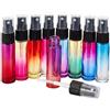 BENECREAT 9 Pack 10ml Bottiglia di Vetro spruzzatore Olio Essenziale Dotato di Copertura per Rainbow Set di Colori, Anti-Volatile