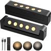 PopoIron Faretti da interni da 5500 mAh con timer automatico giornaliero, luci per immagini ricaricabili, illuminazione d'accento wireless dimmerabile e 3CCT, telecomando LED per piante