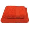 Jolie Firenze BIBIHOME Set asciugamano viso ed asciugamano ospite in spugna di puro cotone pettinato (550 gr./mq.) tinta unita (ARAGOSTA)