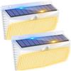 Peasur 368LED Lampada Solare da Esterno con Rilevatore di Movimento [Confezione da 2], 3 Modalità di Faretto Solare, Impermeabile Luce LED Solare per Esterni, Illuminazione per Muro, Giardino, Garage