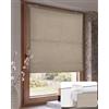 Victoria M. Tenda a Pacchetto Senza Forare Oscurante, 60 x 130 cm, Crema | Tenda a Vetro Senza Trapano con Morsetti per Finestre e Porte, Effetto Lino, Guide in Alluminio Robuste, con Catenella