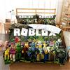 Ste-X Set Copripiumino 3 Pezzi Set Biancheria da Letto Roblox Copripiumino in Morbida Microfibra di Facile Manutenzione per Adolescenti, Ragazze, Bambini (150x200cm,Roblox 01)