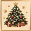 Generico 5D Christmas Pearl Beads Art With Frame | With Stocking Santa Festive Tree | Pearl Bead Diamond Art Kits For Christmas, Home Wall Decoration For Living Room Studio Entryway Birthday