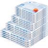 MEIQIHOME Set da 18 Sacchetti Sottovuoto per Vestiti - 4 Jumbo, 4 Large, 4 Medium, 4 Small, 2 Riutilizzabili per Rotolare - Compressione e Conservazione