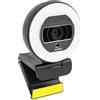 Yeyian Webcam Streaming Messa a Fuoco Automatica Riduzione del Rumore con Doppio Microfono | 2K 2560 x 1440 30 fotogrammi al Secondo | Anello Luminoso a LED a 3 Colori | Controllo remoto