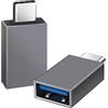 Magnet, Adattatore da USB C a USB 3.0, 2, Silver Grey, OTG Adattatore USB-C a USB-A compatibile con MacBook, smartphone USB C e dispositivi Type-C