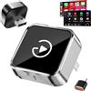 AOUZOVLI 2-In-1 Adattatore Carplay Wireless,Mini Wireless Carplay Adapter,Car Play Per Auto,Converte Da Cablato A Senza Fili,Plug-And-Play,Compatibile Con Sistemi Ios 10+/Android 11+,Nero