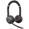 Jabra Evolve 75 SE Cuffie Stereo Wireless Bluetooth Microfono con cancellazione del rumore e ANC Certificate per Google Meet e Zoom, funzionano con tutte le altre principali piattaforme Nero