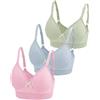 AIEOE Reggiseno da donna senza ferretto, con imbottito, comodo, reggiseno classico, set da yoga, reggiseno sportivo, morbido, S-XL