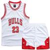 Huniam Set di 2 canotta da basket e pantaloncini da basket, senza maniche, per bambini da 3 a 14 anni