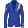 SPORTARC Elegante giacca da uomo con motivo cachemire floreale, color oro bronzato, per abiti da matrimonio