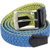 BS BOTTEGA DEL SARTO Man in Italy Bottega Del Sarto Cintura Uomo Intrecciata Celeste e Verde con Fibbia Metallica