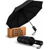 drytogo Ombrello pieghevole I Ombrello pioggia 3 misure Ø95cm, Ø100cm, Ø105cm | Ombrello antivento, piccolo e leggero I Ombrello da viaggio per uomo e donna I Umbrella automatico apri e chiudi I Drytogo