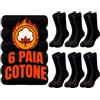 PS PROUTHS 6 Paia di Calze Termiche Uomo e Donna per Freddo Estremo in Cotone o Lana | Interno in Spugna Felpata, Socks Winter Morbide, Calde e Comode per Lavoro, Casa e Uso Quotidiano per il Freddo dell'Inverno