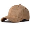 Cappello Berretto Uomo cap Berretti da Baseball in Pelle Scamosciata Solida per Uomo Donna Hip Hop Snapback Homme Dad Hat Trucker cap-Khaki_Adjustable