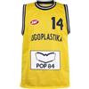 JL Sport Pop 84 Iconic Croato Dino Radja Jugoplastika 14 Maglia da Basket Gialla Retro