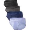 DAVID ARCHY Mens Briefs Bamboo Underwear Silky Smooth Lightweight Breathable Antibacterial Men's Boxer Shorts 3D Pouch Boxers for Men 4/7 Pack
