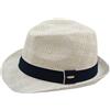 Carnavalife Cappello Paglia Uomo Donna Fedora Borsalino Trilby Berretto Panama Estate Spiaggia ala Corta Moda Unisex, lu - 255 - bianco, 58