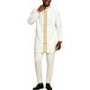 Generico Completo Africano Uomo Abbigliamento Musulmano Uomo Camicia Cerimonia Caftano Manica Lunga Preghiera Arabo Islamico Abaya Stampa Etnica Tunica Matrimoni Vestito Marocchina Ramadan
