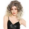 WIG ME UP - 92033 Parrucca da donna in costume, riccia lunga con riga, sfumata, castano chiaro e biondo.