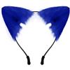 CFifHtOL Cerchietto Orecchie da Gatto in Peluche per Cosplay,Blu | Halloween e Carnevale, Accessorio Festa, Volpe e Gatto, Natale Cosplay, Fascia Capelli