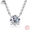 ANU JEWEL AnuJewel D Color 1ct 2ct Moissanite Diamond collana con ciondolo placcato oro 18 carati per le donne regali di anniversario all'ingrosso