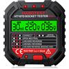 HABOTEST HT106 HT107 Presa Tester Pro Test di tensione Presa di corrente digitale Rileva spina US/UK/EU Terra Spina linea zero Polarità Controllo fase