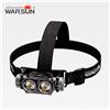 WARSUN Potente lampada frontale a LED Faro Zoom Lampada frontale Torcia USB ricaricabile Lanterna da pesca Torcia frontale
