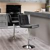 JHK sgabelli da Bar in pelle PU Set di 2, sgabelli da Bar imbottiti altezza bancone, schienale consolatore a Gas certificato SGS