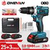 ONEVAN Trapano Elettrico Senza Fili ONEVAN, 25 Velocità, Funzione Percussione, Trapano a Percussione, Cacciavite, Utensile Elettrico per Batteria Makita 18V