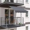 NONE Tenda da balcone 200/250/300/350/400 cm x 120 cm con clip a manovella sull'aldo Tenda retrattile senza punzonatura resistente ai raggi UV 50+