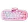 YUNZII Tastiera da gioco wireless YUNZII C68, tastiera meccanica RGB personalizzata Hi-Fi Cute Cat, silicone 65% hot swap ergonomica Kitty Keeb