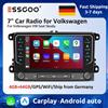 ESSGOO 7 "Android Autoradio Stereo per Volkswagen Golf MK5 MK6 Passat B6 B7 Seat Skoda Wireless Carplay Android Auto Lettore Multimediale