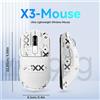 Attack Shark Mouse SUPERLIGHT ATTACK SHARK X3 49g, sensore da gioco PixArt PAW3395, mouse da gioco wireless/cablato BT/2.4G, DPI fino a 26000