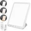 NONE Lampada per terapia della luce da 15000 Lux con 3 temperature di colore 5 livelli di luminosità e 6 timer Touch Control Lampada per luce solare Luce diurna