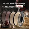 JAYO Filamento per stampante PLA in legno 3D JAYO 1,75 mm 15% fibre di legno reali Precisione dimensionale +/- 0,02 mm Adatto alla maggior parte delle stampanti 3D FDM 4 rotoli
