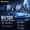 BLACKVIEW Occhiali intelligenti Blackview BV100, fotocamera HD, batteria Bluetooth 5.4,220 mAh, altoparlanti bassi stereo, microfono con cancellazione del rumore, rilevamento dell'usura